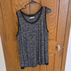 Casual Black & Gray Open Shoulder Knit Long Sleeve Top